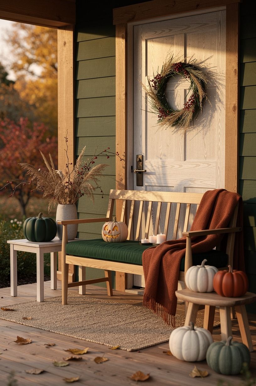 Map Front Porch Halloween Decor With the Three-Point Frame