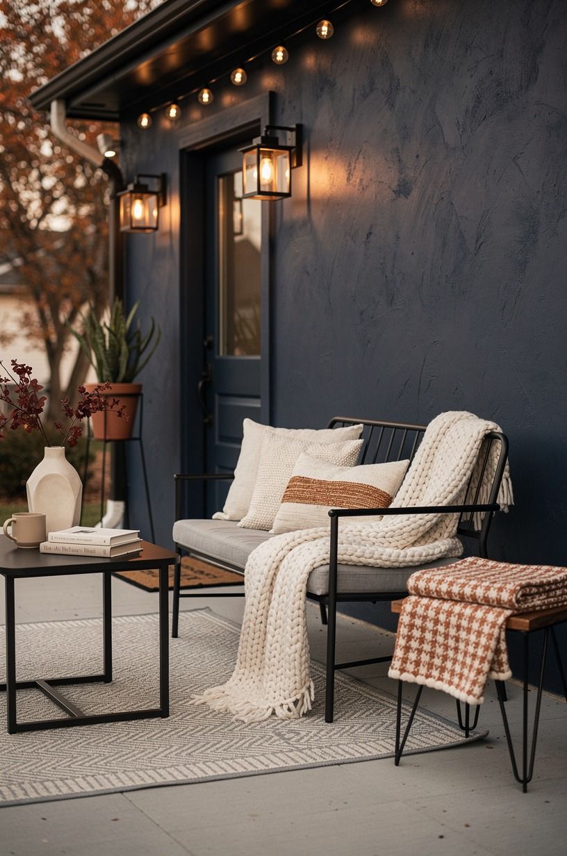 Mix black metal and soft textiles for fall