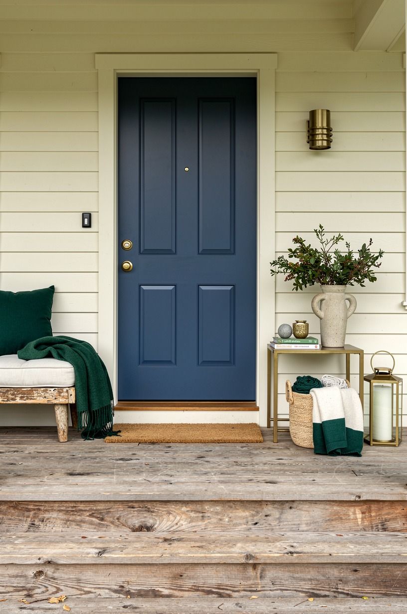 Paint a Narrow Door in Hague Blue