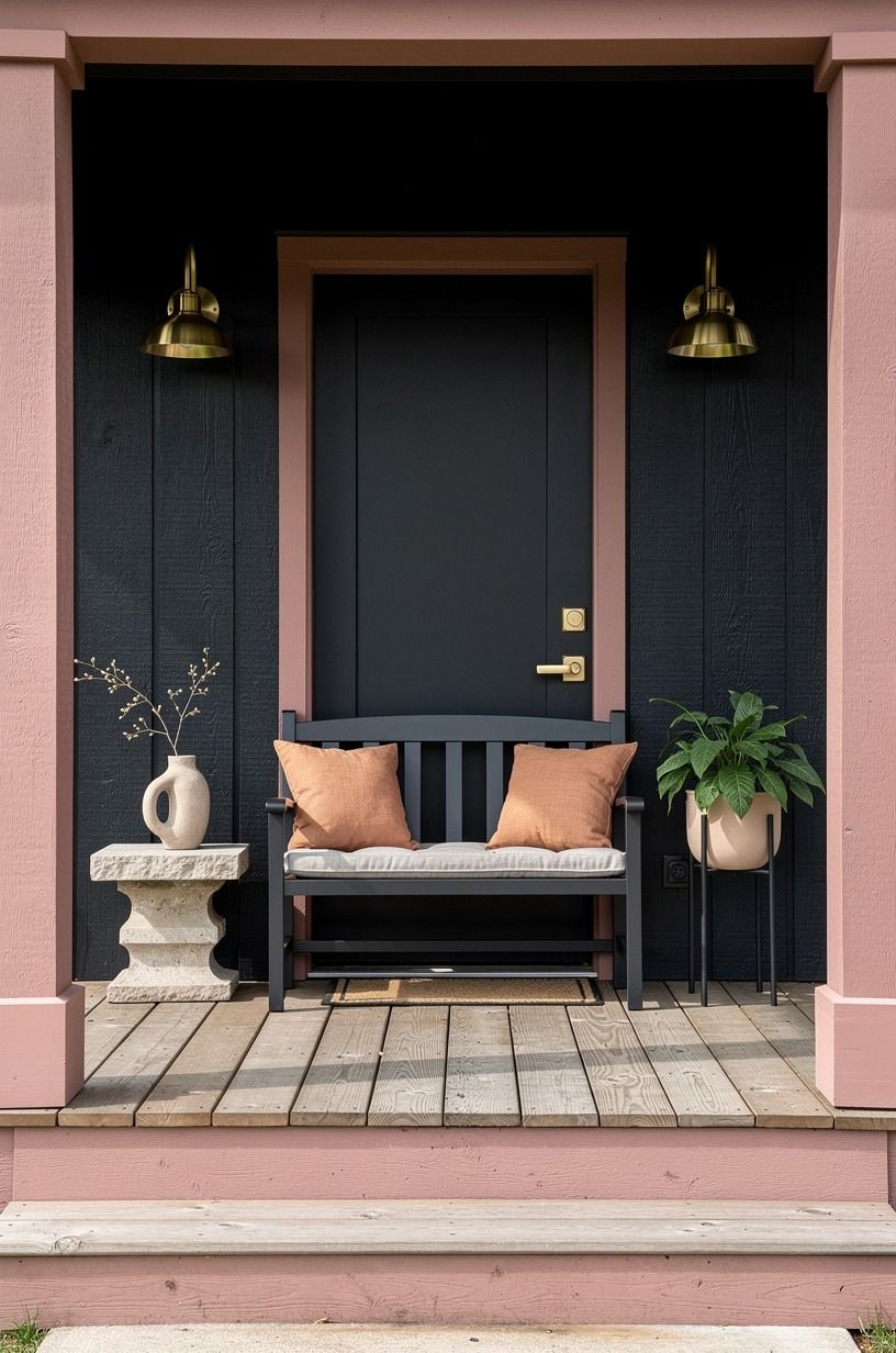 Paint the back with a dark anchor