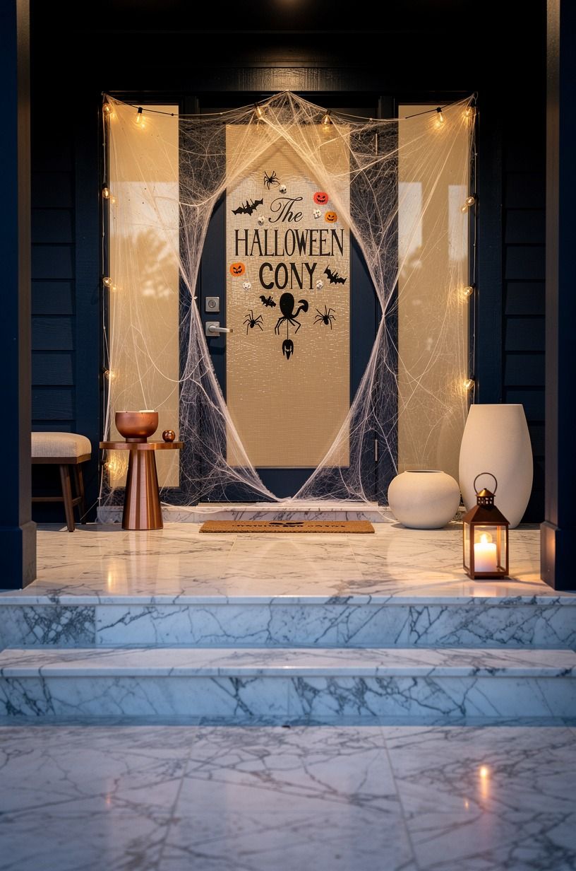 Swap Bubble Wrap for a Soft Web, and Keep Halloween Screen Door Decorations Clear