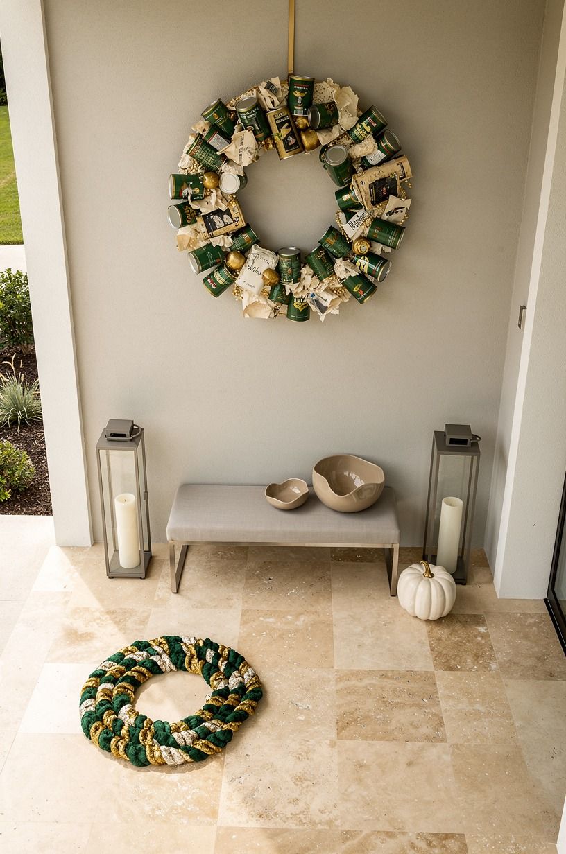Why Does the Recycle-Bin Wreath Beat a Store Garland for Outdoor Halloween?