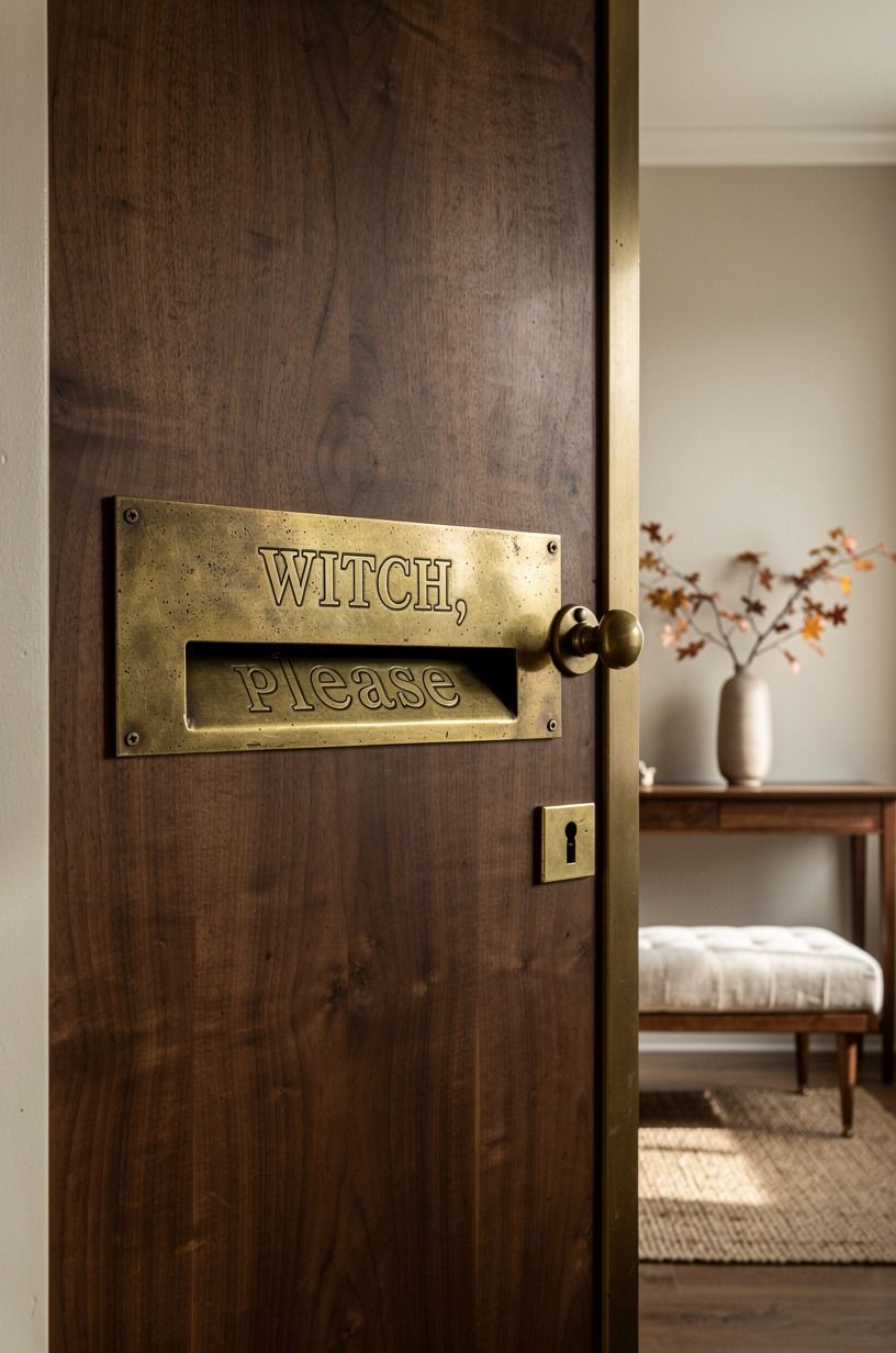 Frame the Witch, Please Mail Slot for a DIY Halloween Door Contest Entry