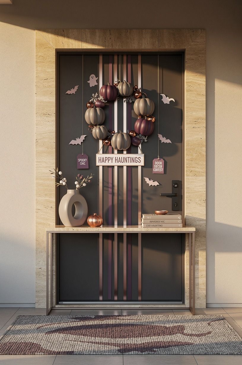 Swap a Generic Wreath for Halloween Door Decorations Contest Ideas