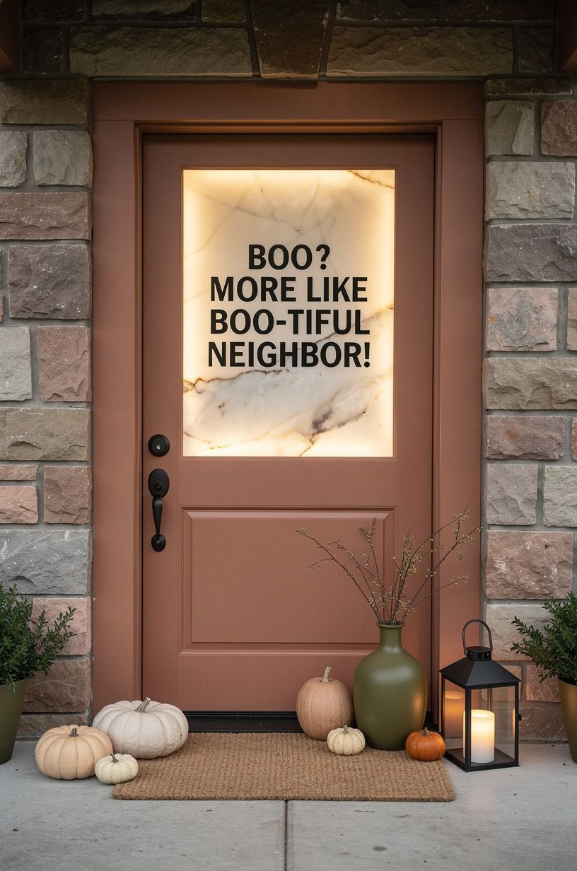 What Makes a Funny Halloween Door Idea Read From the Sidewalk?