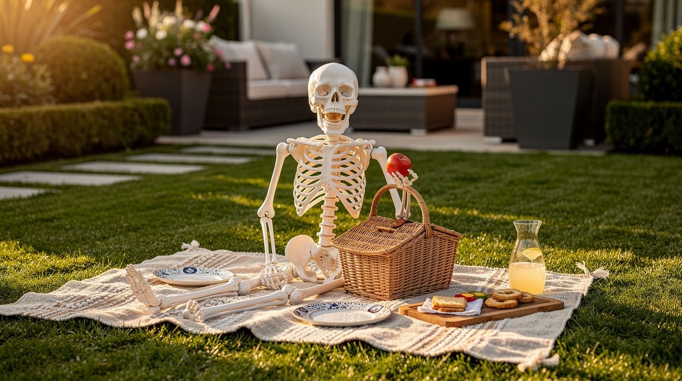 19 Funny Skeleton Poses to Set Up in Your Yard for a New October Scene Daily