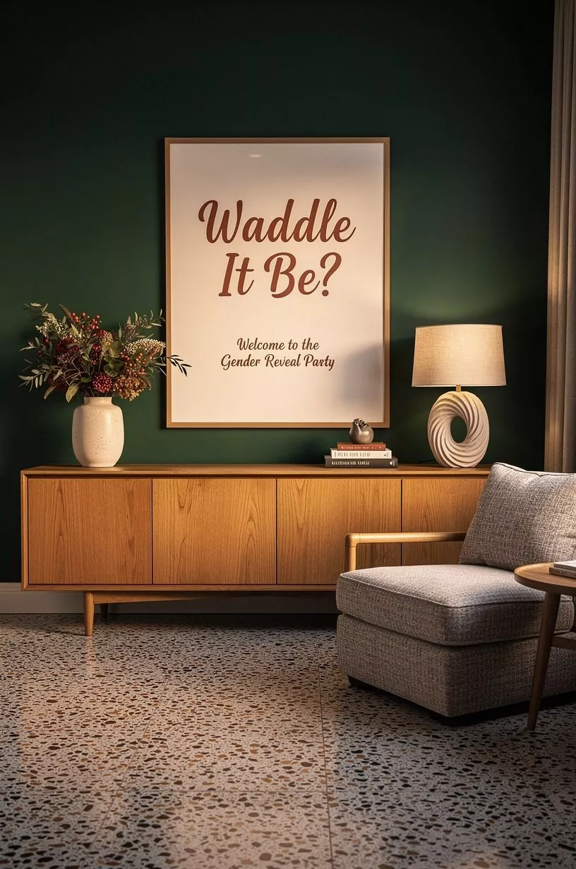 Frame the Waddle It Be Welcome Sign