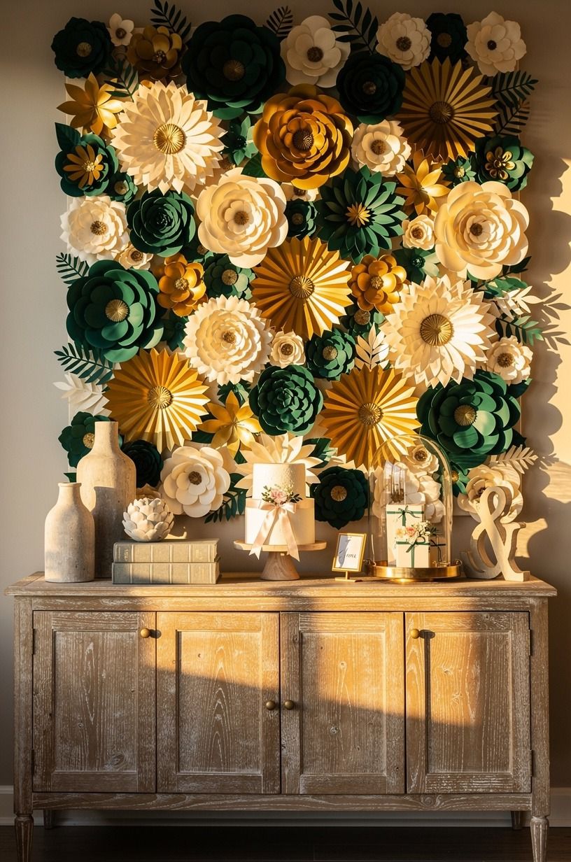 Layer Paper Florals for a Bright Backdrop