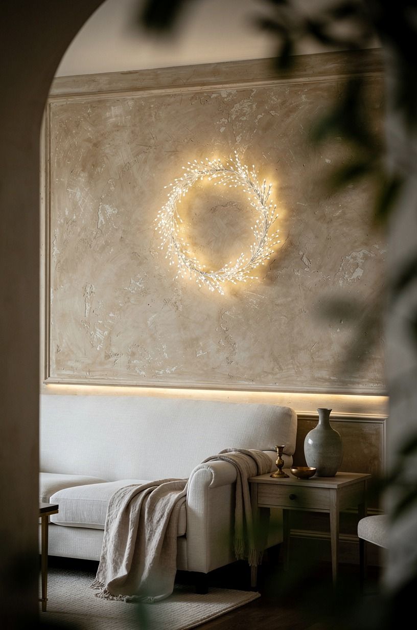 Finish a Rental-Safe LED Wreath DIY