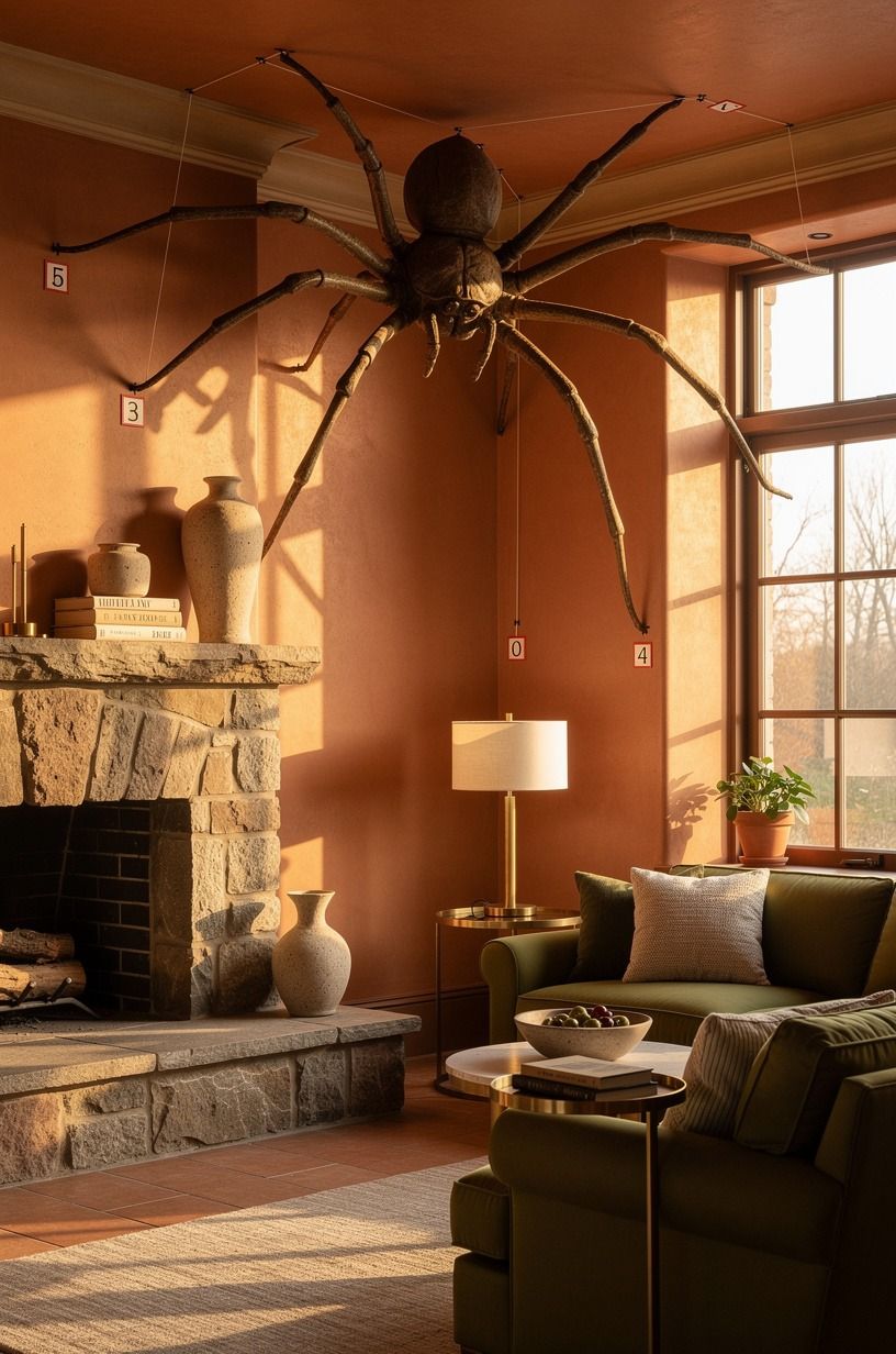 Check the weather points before you call the diy giant spider finished