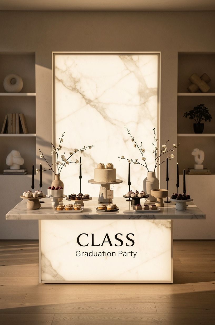 Float a Dessert Table Under Warm Light