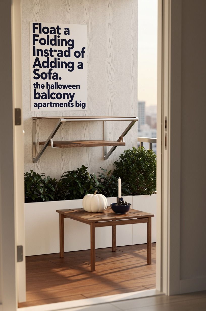 Float a Folding Seat Instead of Adding a Sofa