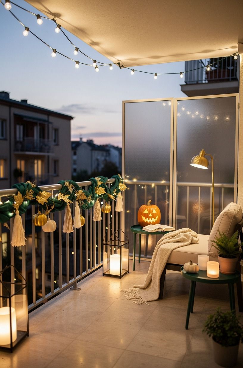 Frame the Railing with a Removable Garland