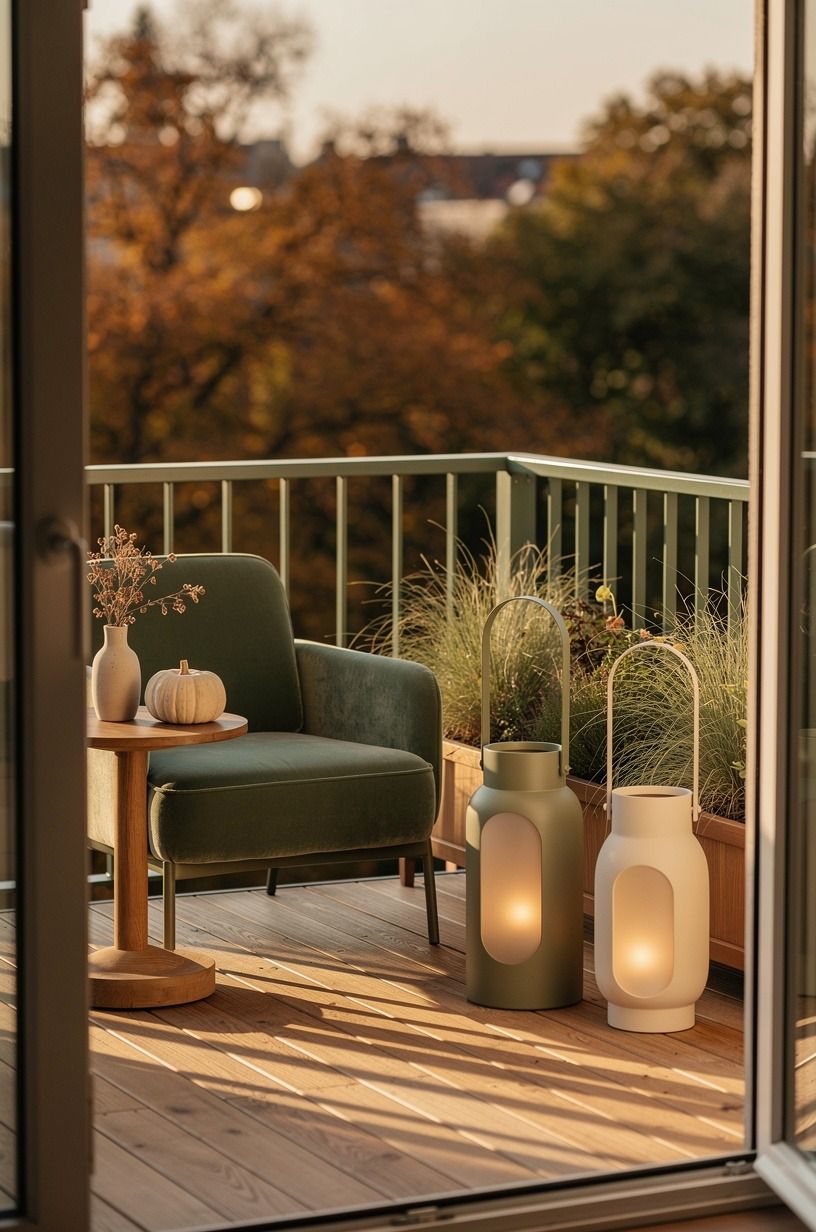 Layer the Three-Height Light Stack for Small Balcony Halloween