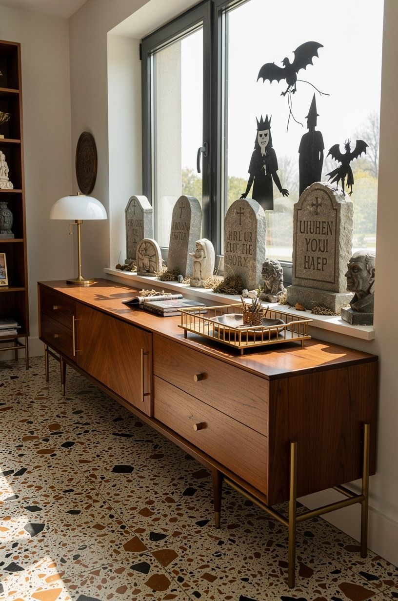 Build a graveyard band along the sill line