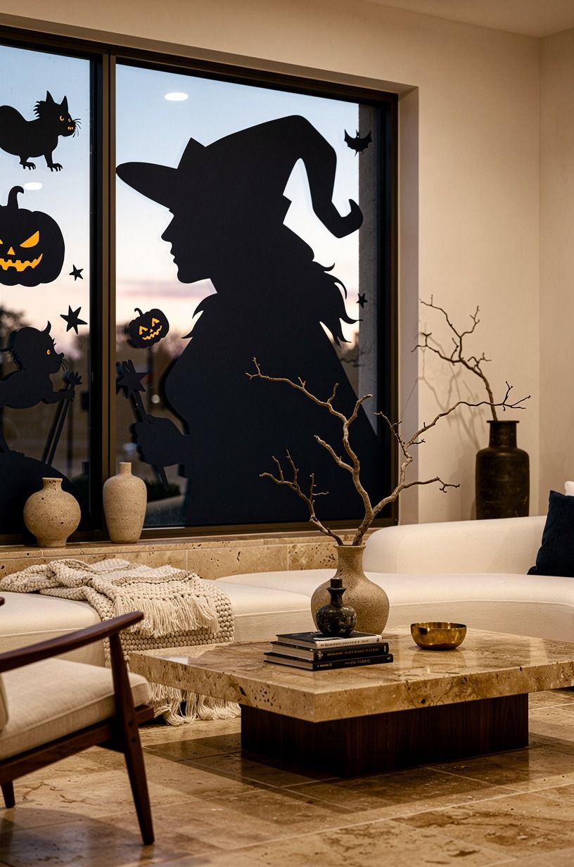 Cut the classic witch profile from 110 lb cardstock