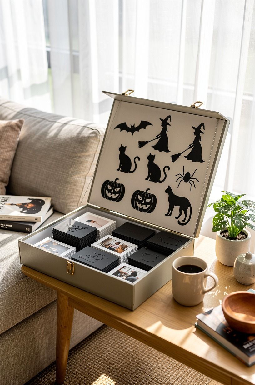 Store the whole set flat in a photo box for next year
