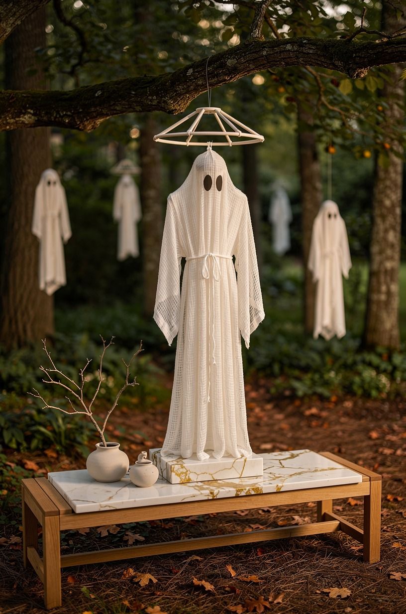 Build the Wind-Safe Cheesecloth Body for Outdoor Ghost Decorations DIY