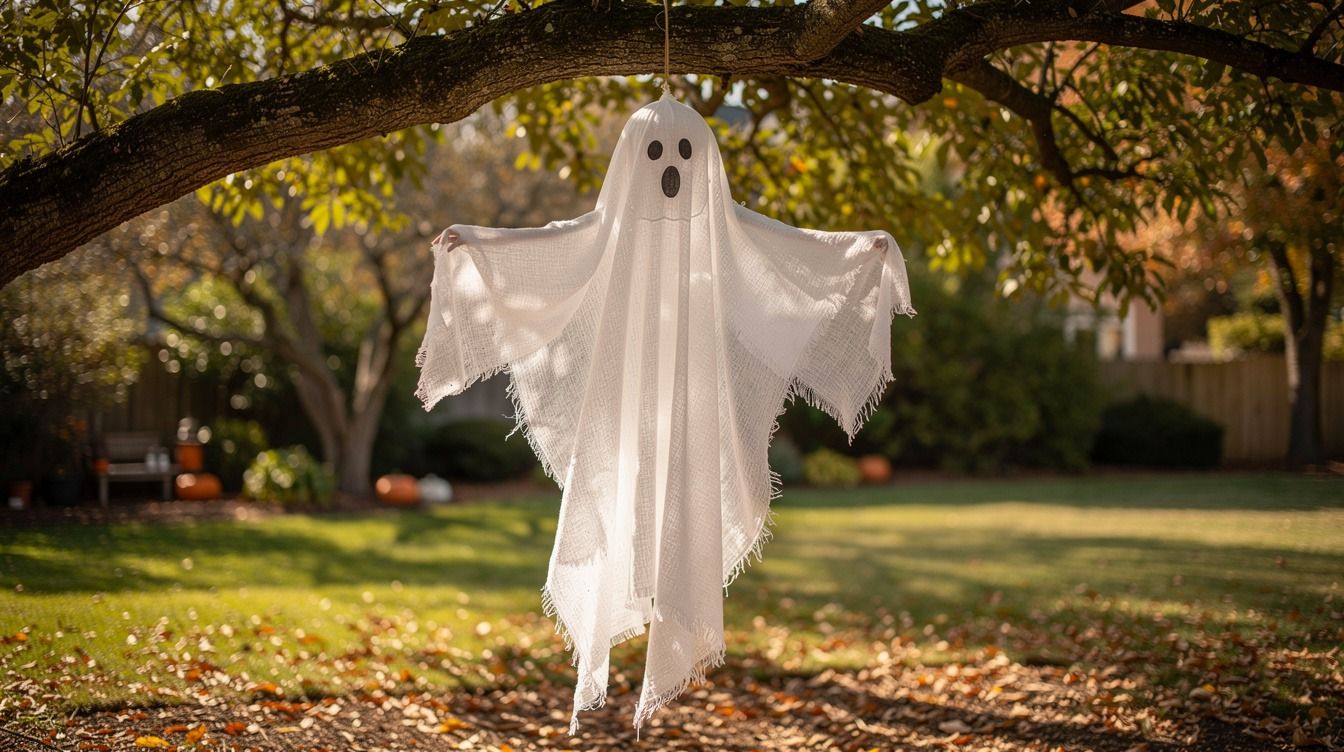 Easy Hanging Ghosts in Trees, The Cheesecloth Method That Actually Survives Wind