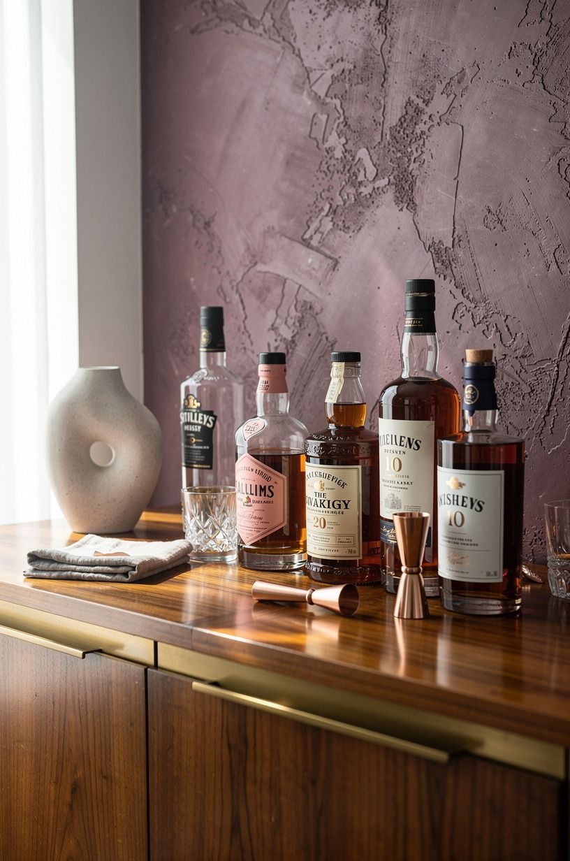 Frame a Vintage Home Bar With One Strong Image