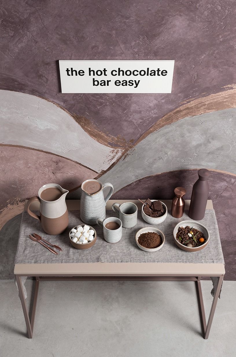 Anchor the Cocoa Bar With a Painted Backdrop