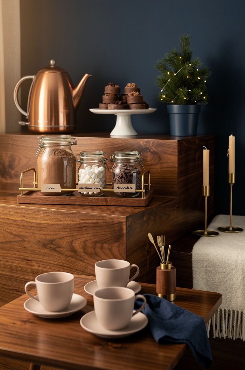 Layer a Three-Height Christmas Hot Chocolate Bar