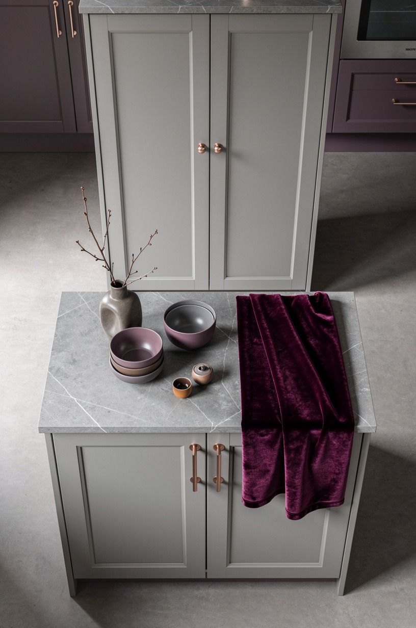 Build a narrow pantry door over a wider cabinet