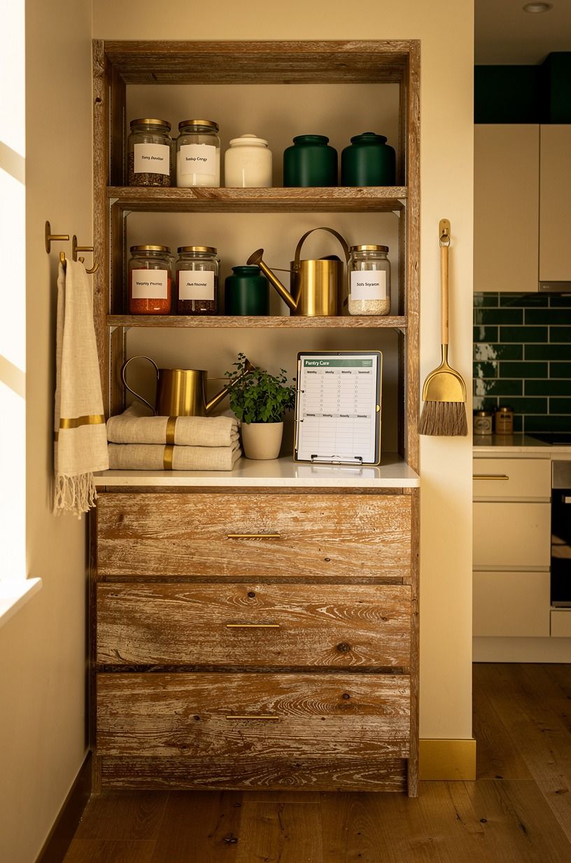 Finish the pantry with a maintenance plan