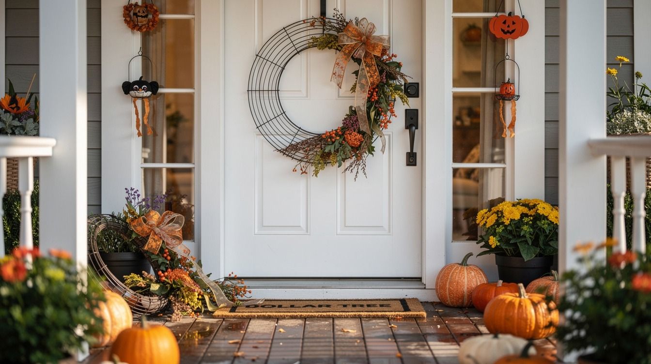 I Tested Five Dollar Tree Halloween Wreath Shortcuts, Three Survived My Rainy Porch
