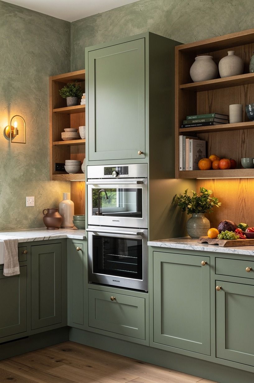 Paint the Appliance Wall in Evergreen Fog