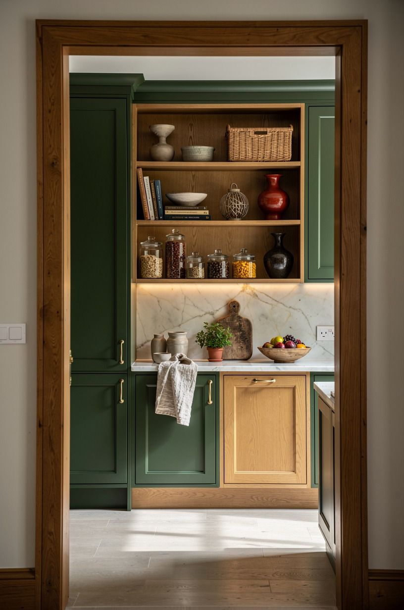 Skip Upper Cabinets for One Pantry Shelf Wall