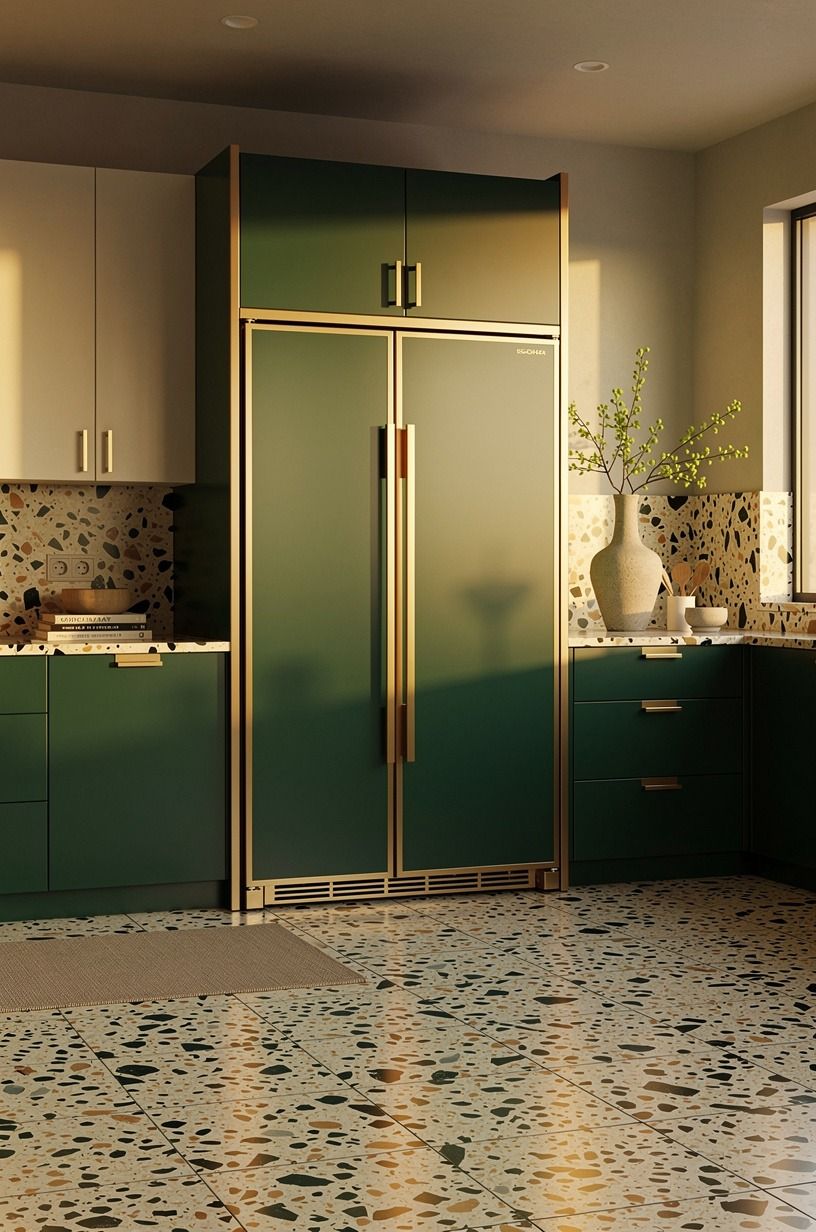 Wrap Your Fridge in a Cabinet-Color Frame