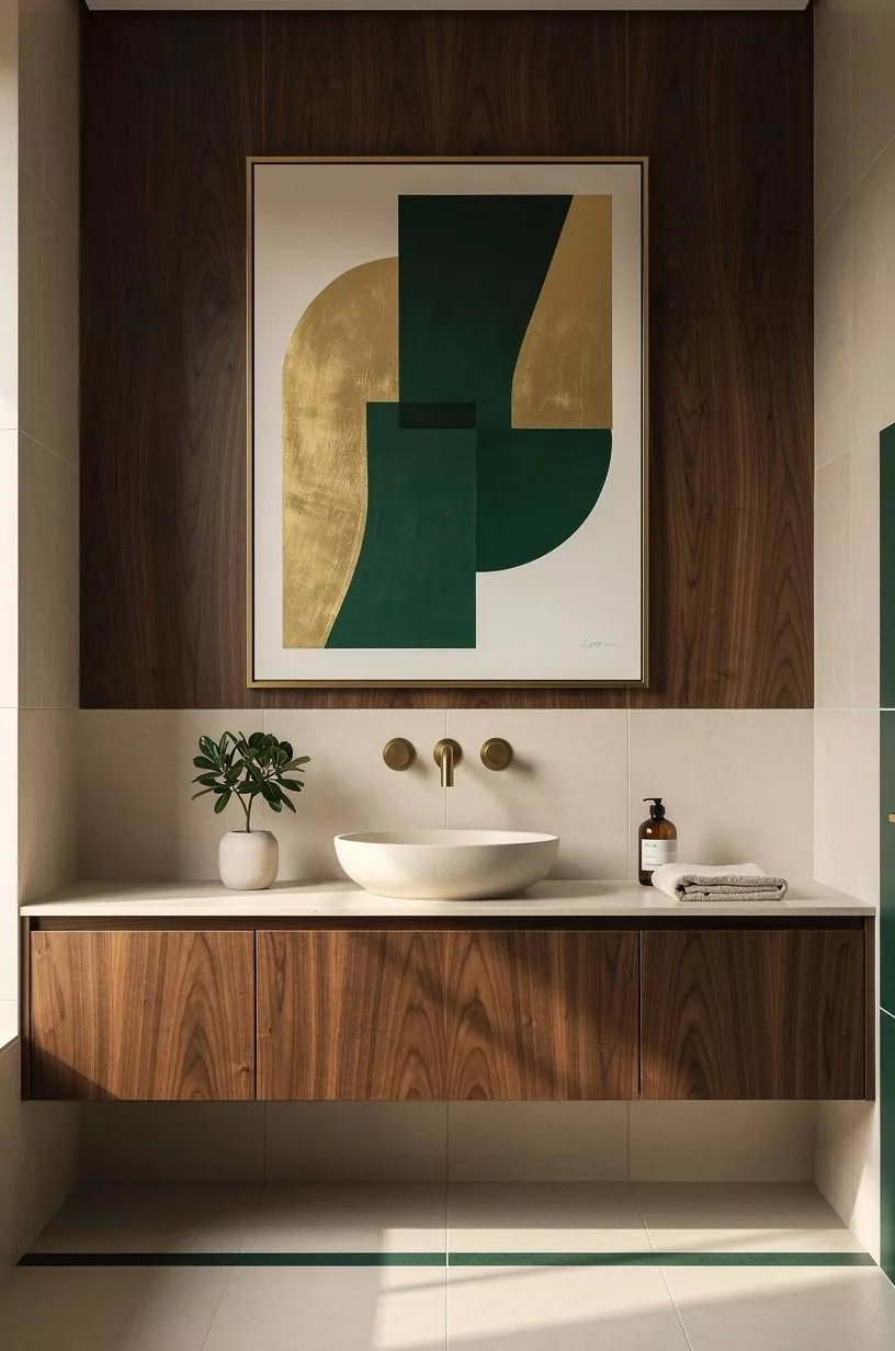 Hang one oversized piece of art