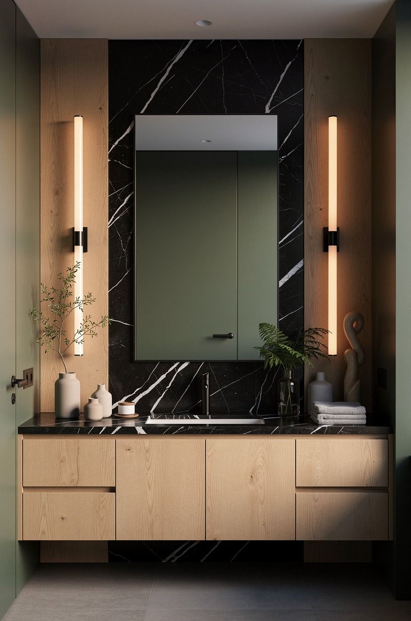Frame the Mirror with the Three-Height Light Stack