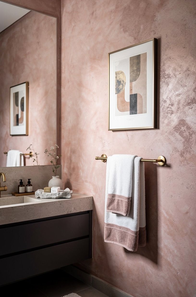 Hang Art Above the Towel Bar