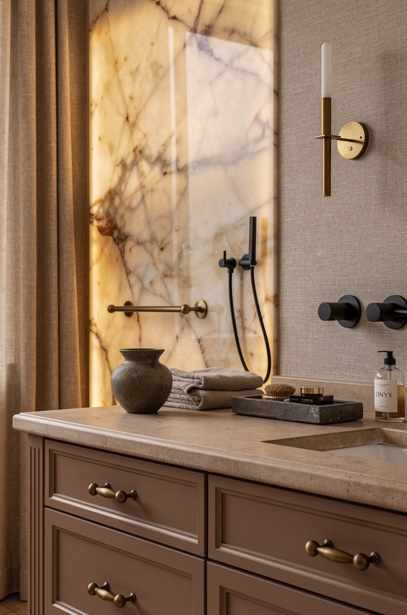 Matte Black Meets Aged Brass