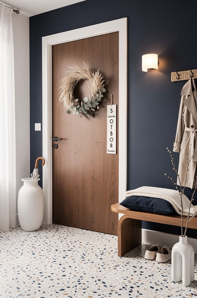 Start with a September door decor base you won’t resent in October