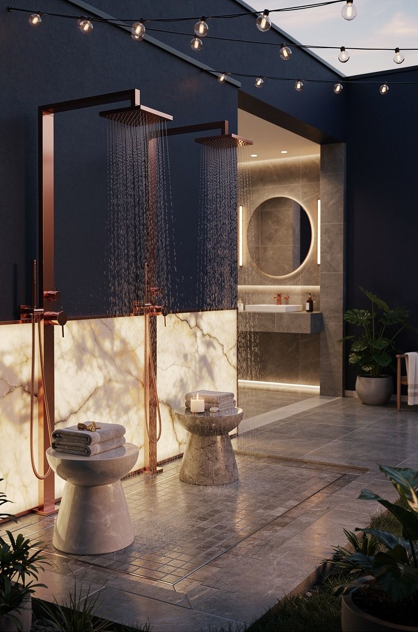 Install a second showerhead for movement