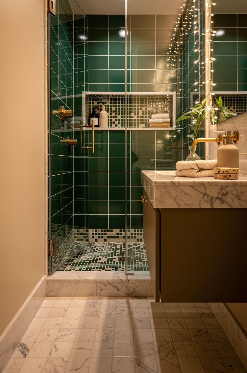 Why do two tile scales work in a small shower?