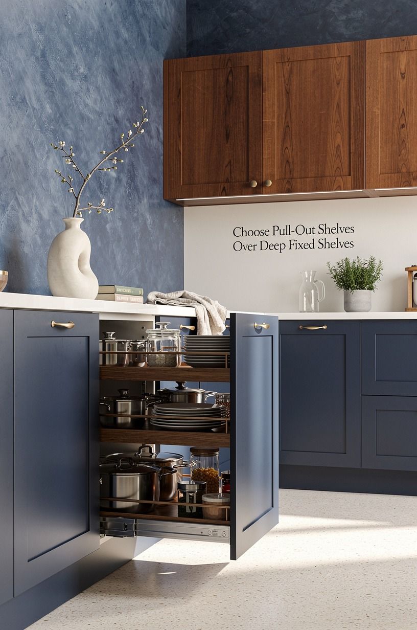 Choose Pull-Out Shelves Over Deep Fixed Shelves