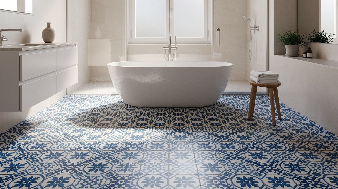 Easy Patterned Azulejo Tile Ideas for a Bathroom With Real Personality