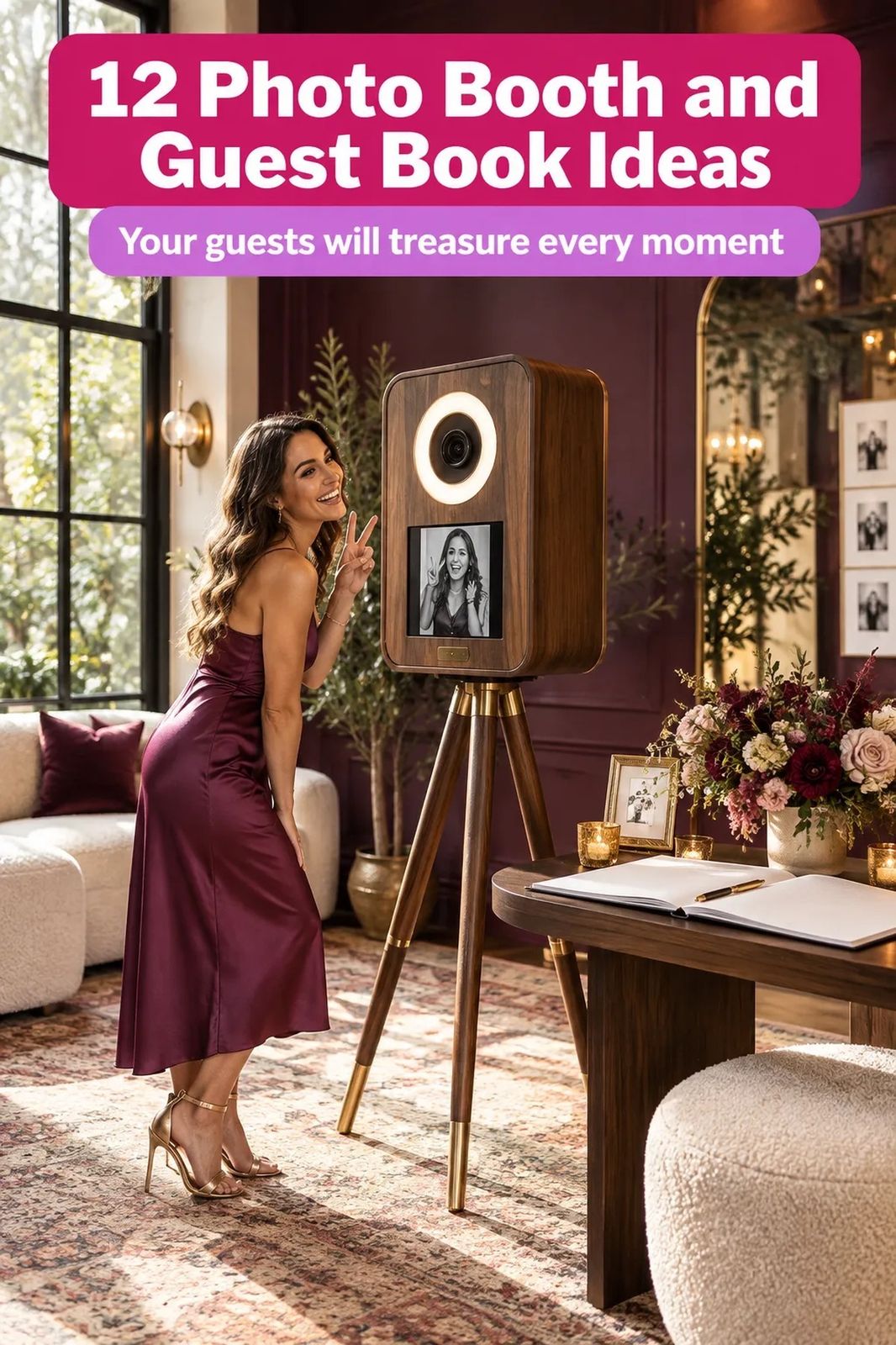 Easy Photo Booth and Guest Book Ideas for an 18th Birthday Party