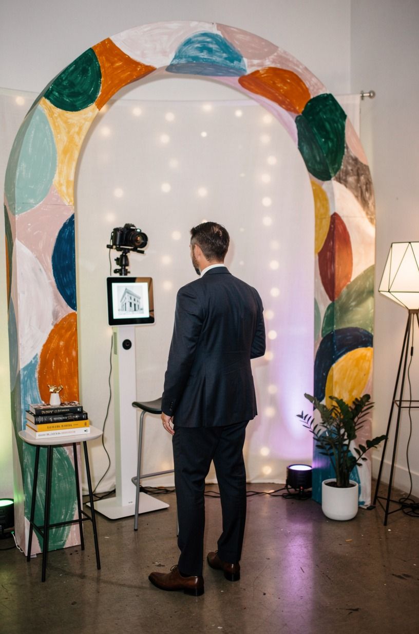 Paint the backdrop with Farrow & Ball Pigeon