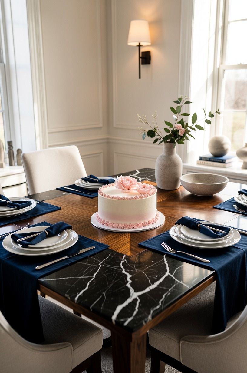 Style the Cake With A Soft Pink Detail