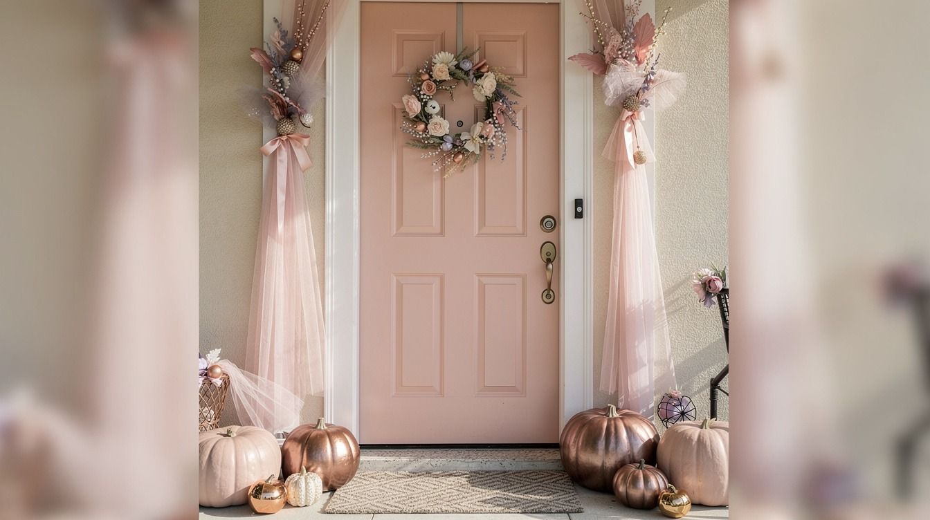 How to Pinkoween: 9 Pastel & Glam Halloween Door Without Overthinking It