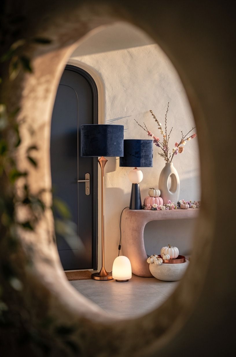 Build the Three-Height Light Stack for Halloween door inspo