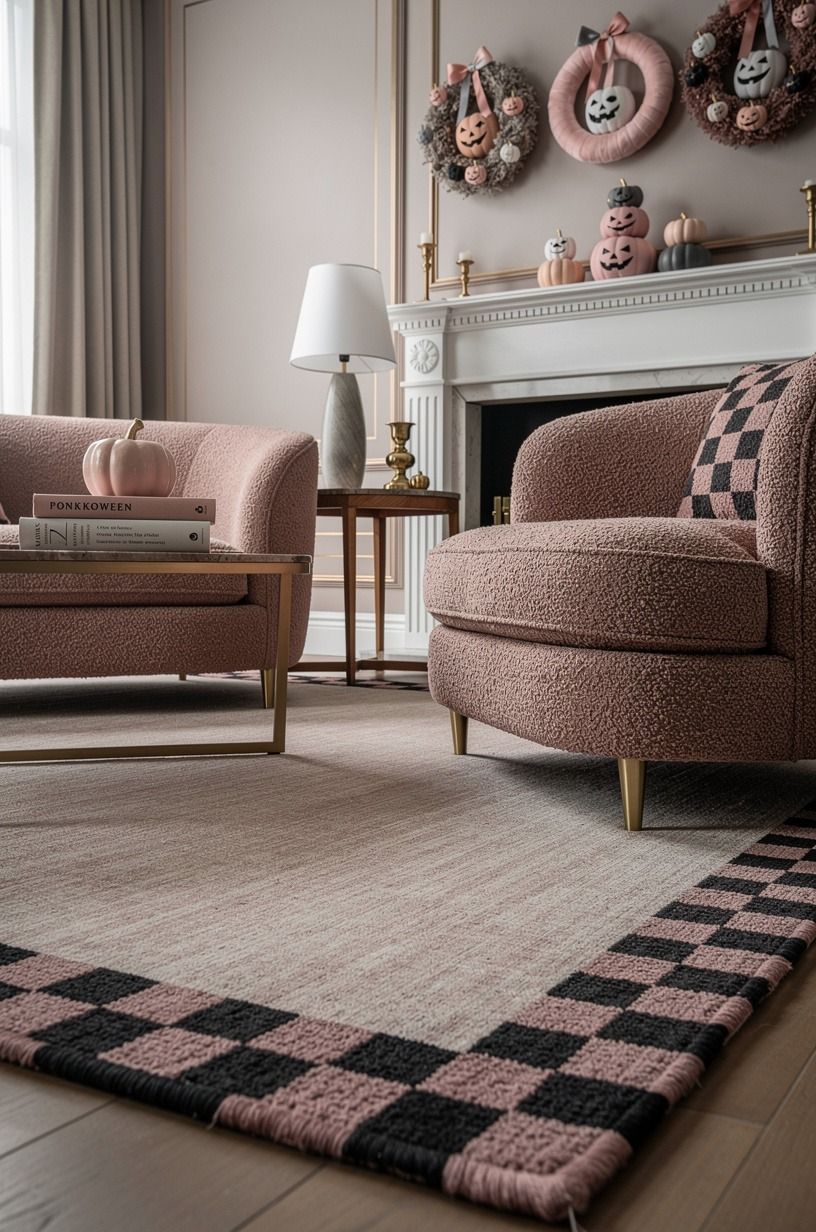 Use a Checkerboard Edge for Modern Pinkoween