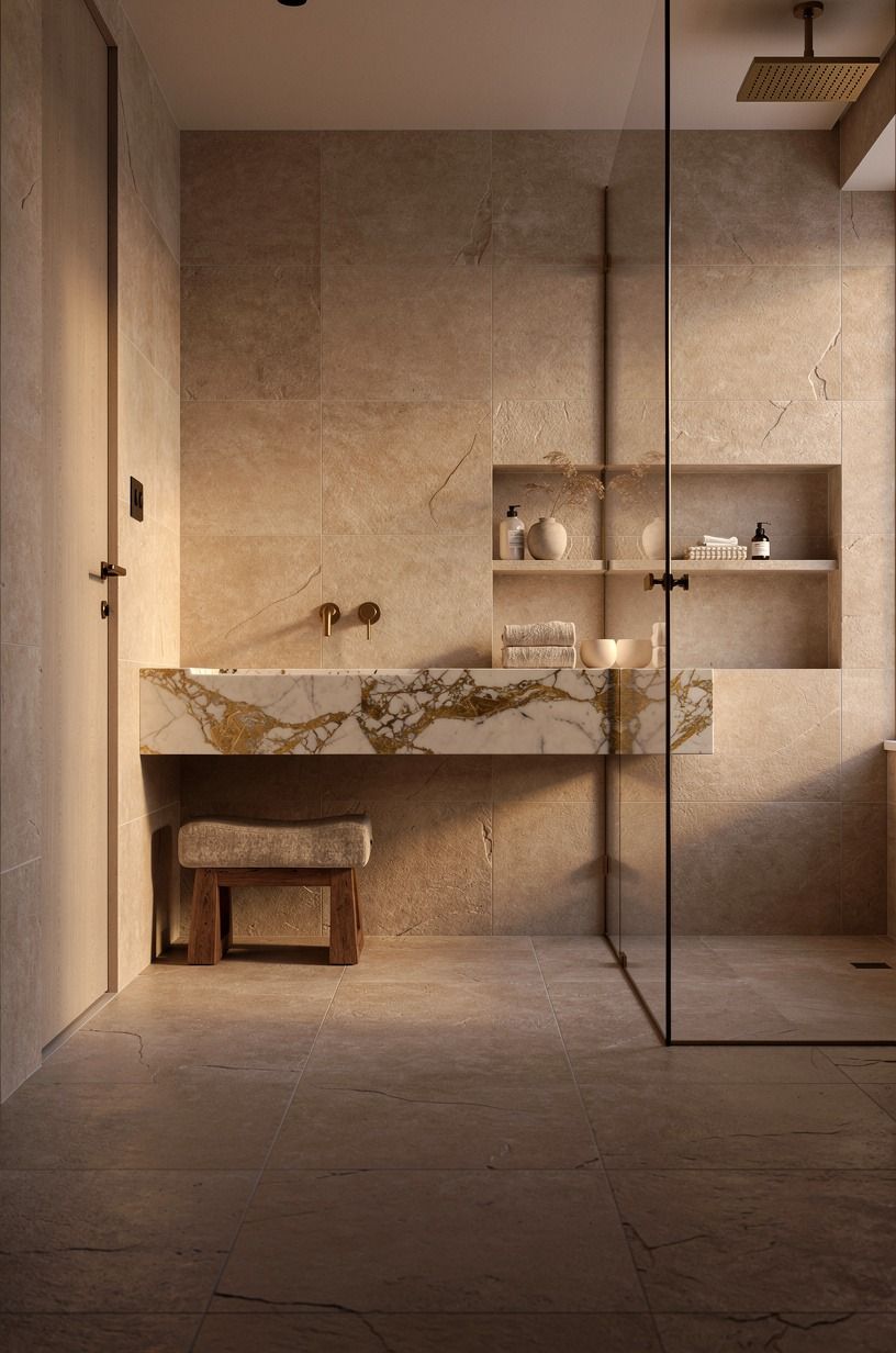 Choose hand-glazed tile with visible variation