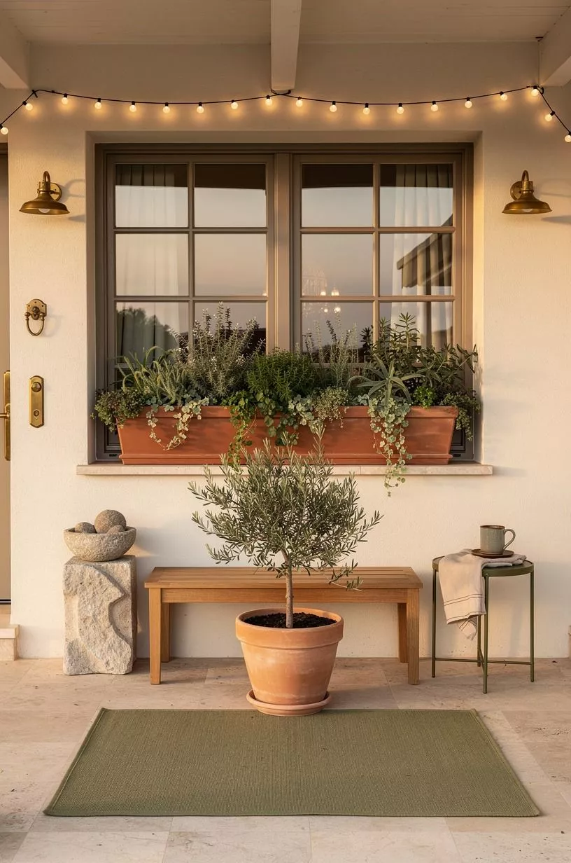 Can a Window Box and Floor Pot Share One View?