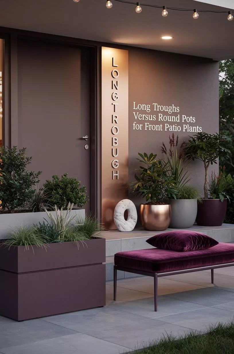 Long Troughs Versus Round Pots for Front Patio Plants